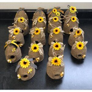 18 Handmade Twine Beehives Decor Rustic Baby Shower Winnie The Pooh HUNNY